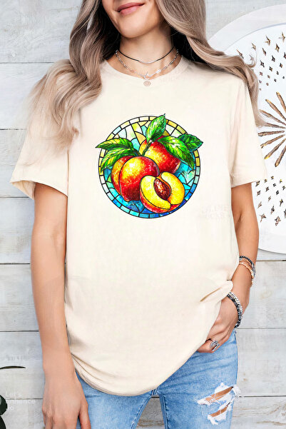 Sarah's Boutique Women's T-shirt – 100% cotton – Stained Peach