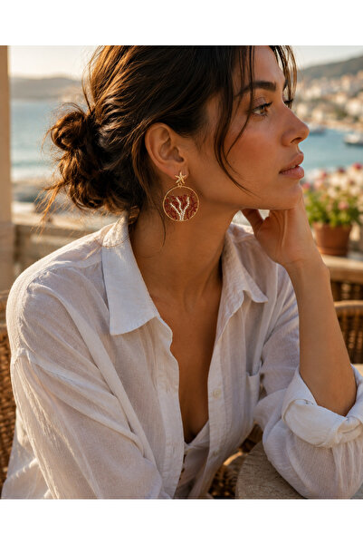 POYASE Sea Star Figured Dangle Earrings Colorful Marine Themed Round Design W...