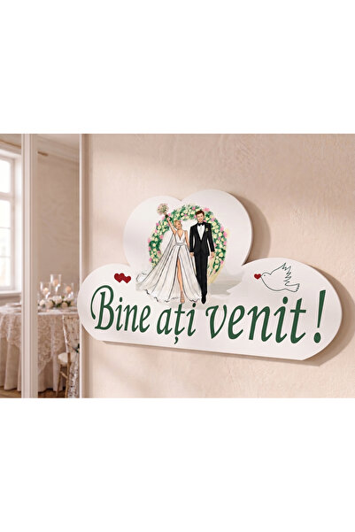 Bello Carino High quality decoration products "Welcome!" Sign, Intertwined He...