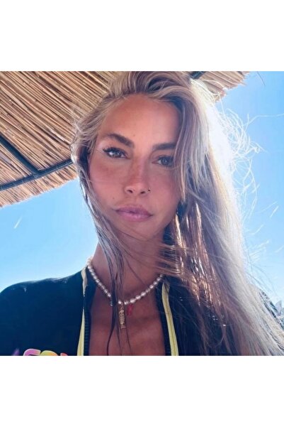 Twinssis Accessories Çağla Şikel Manifest Şans Kolyesi İnci, Balık, Mavi Taş ...