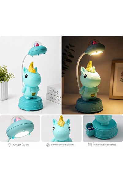 Unicorn ışık masa lambası