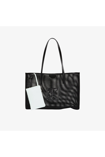 Calvin Klein Emblem Mesh Kadın Siyah Tote Çanta