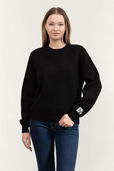 Dkny Kadın Bisiklet Yaka Sweatshirt Siyah