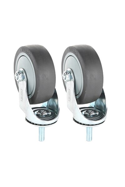 Lawazim BMB 2Piece 4inch TPR Swivel Caster Wheels, M12×25mm Screw, 240kg Tota...