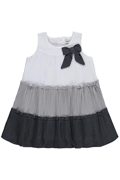 Civil Girls Fiyonklu 2-5 Yaş Elbise - Gri