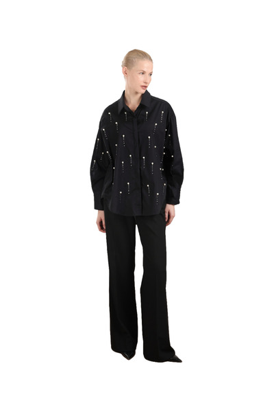 Sempre Black Jewelled Shirt