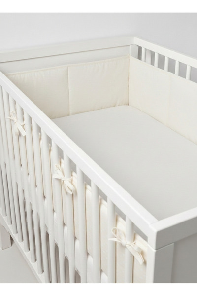 ngn collection Crib Edge Protector 100% Cotton 60X120 cm One Piece Bottom Lay...