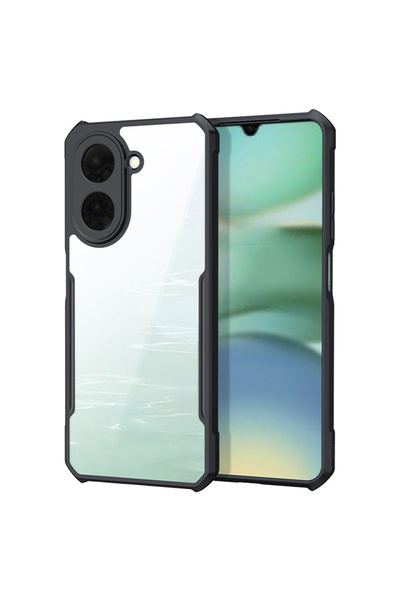 O Ozone Case Compatible with Xiaomi Redmi A5 Clear Back Cover with Rugged Bla...