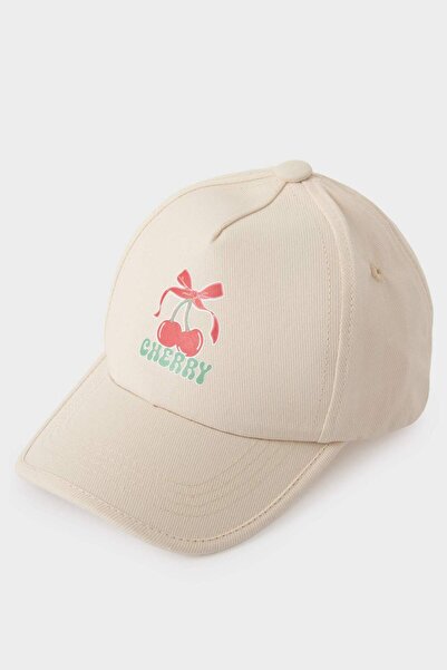 DeFacto Printed Cotton Cap Beige Hat Baby Girl D8388A526Sm