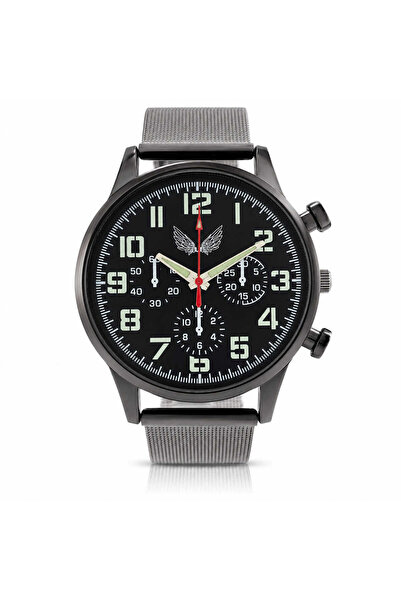 Watch Ceas de mana, barbatesc, bratara milaneza, Ulysses, Negru, CB38