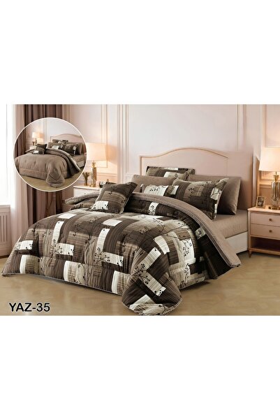 SFT Summer Royal 8 Pieces Reversible Luxury Bedspread Set for You and Your El...