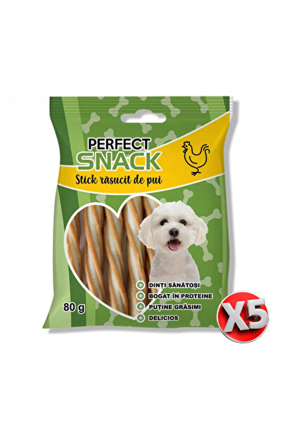 Perfect Snack Pachet 5 buc - Stick răsucit de pui, recompense caini 80g