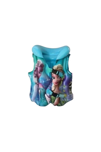 Bsr Vesta de inot pentru copii, gonflabila, model Elsa, cleme ajustabile, PVC...