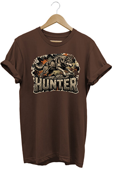 WİDİ Unisex Basset Hound Printed T-Shirt - Hunter Dogs Series Crew Neck Cotto...