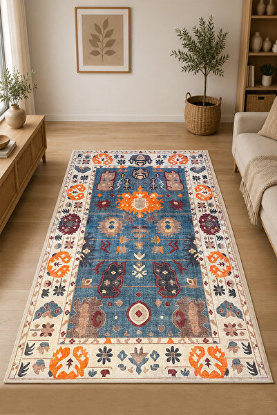Chilai Home LONES Makinede Yıkanabilir Kaymaz Taban Leke Tutmaz Dijital Salon...