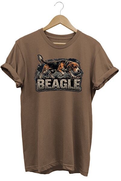 WİDİ Unisex Beagle Printed T-Shirt - Hunter Dogs Series Crew Neck Cotton T-Shirt