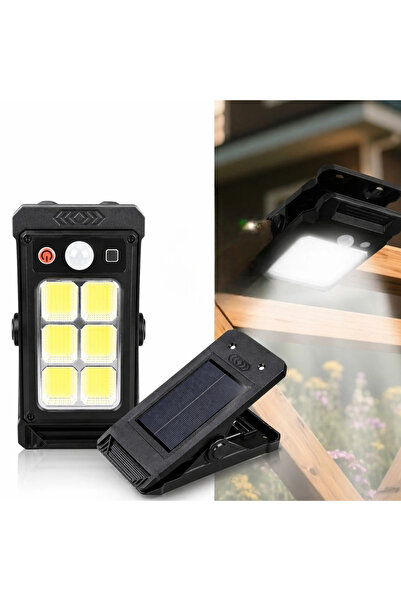 Zenorius Lampă Solară LED 17x8cm, Tip Clește Reglabil, 6 LED-uri COB Puternic...