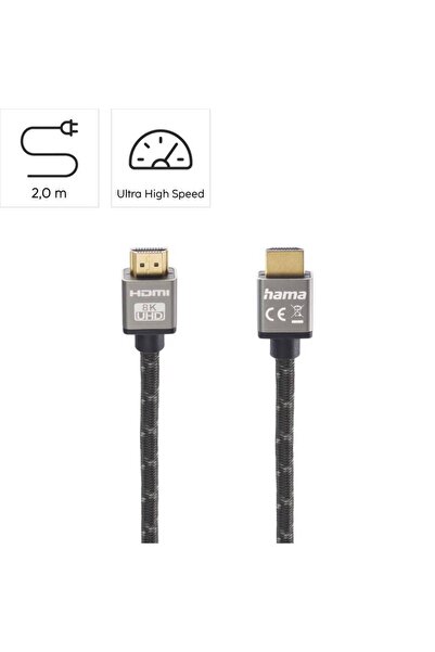 ASTERA Ultra high speed hdmi cable, metal gold tip, 8k, 2m