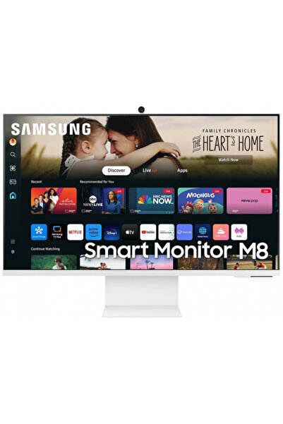 Samsung Odyssey M8 LS32DM801UUXUF 32″ 60Hz 4Ms 4K UHD Pivot Beyaz Smart Monitör