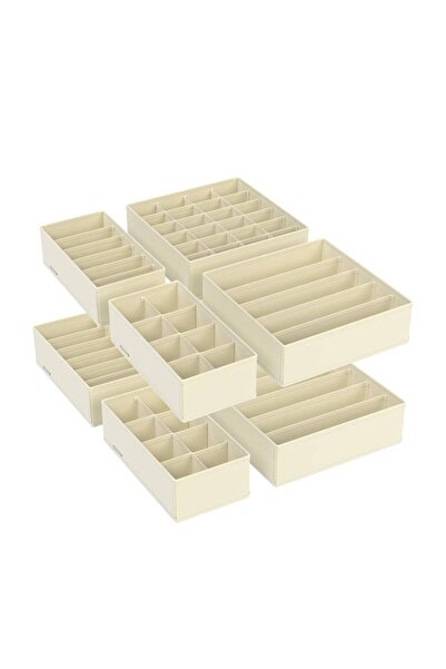 ASTERA Clothes Organizer Set of 8, Drawer Organizer, Foldable, Fabric Boxes B...