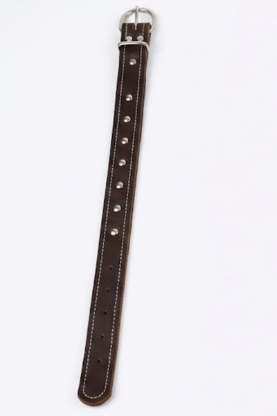 WOWMOMKIDS Leather Leash Dark Brown 65 cm