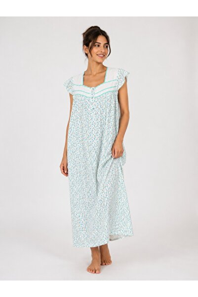 Alize Moda 100% Cotton Floral Patterned Oversized Size Strapless-Sleeveless W...