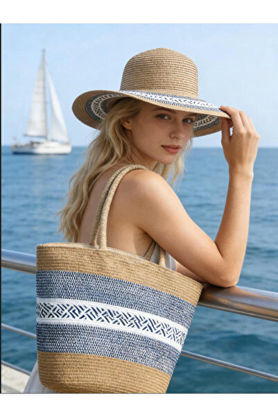 Generic Vacation Style Woven Straw Tote Bag 4 Color Options For Beach Brunch ...