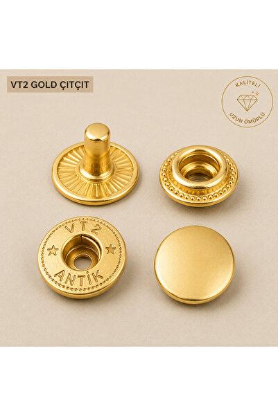 AiryFooT 1 cm Snap Fasteners 51 Vt2 Snap Fasteners 25 Sets Yellow Color