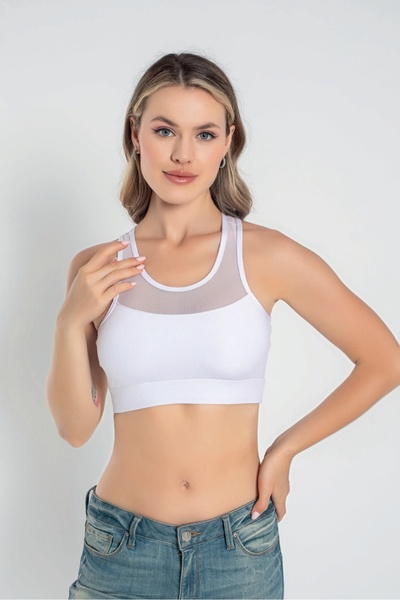 FORMANGELL Ncr Tulle Crop Bustier