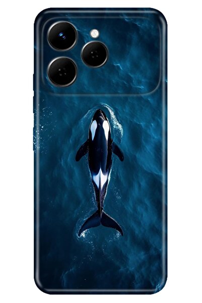 TECNO Spark 40 4G Kılıf Orca Temalı Desenli Darbe Emici Silikon
