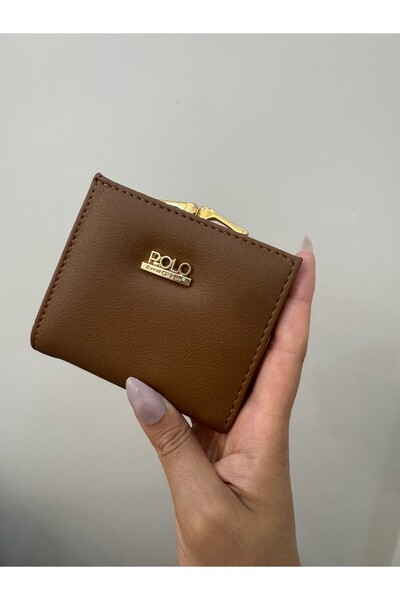 PurpleART Women's Clip-On Multi-Compartment Coin Pocket Mini Leather Wallet a...