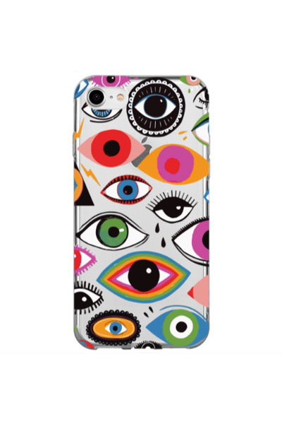 Other Apple iPhone SE 2020 Colorful eyes Transparent Silicone TPU Θήκη