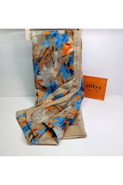 stilyy Bamboo Kraş Shawl Blueflower