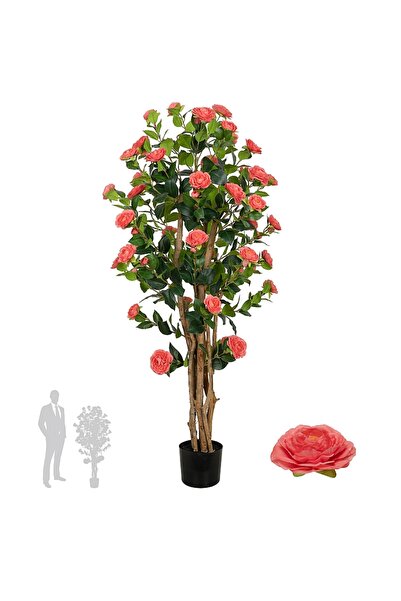 Roberto Rossi Copac artificial Camelia Japonica H150 cm cu 406 frunze si 56 f...