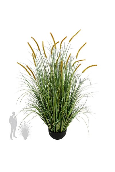 Roberto Rossi Iarba artificiala Onion Dogtail 120 cm cu 17 flori rosii