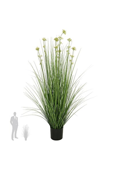 Roberto Rossi Iarba artificiala Onion 100 cm cu 8 flori de praz albe