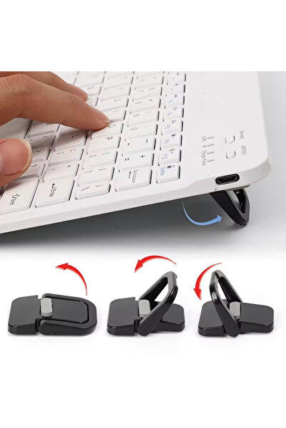 nelerbulurum Tüm Laptoplara Uyumlu Katlanabilir Metal Laptop Yükseltici Stand...