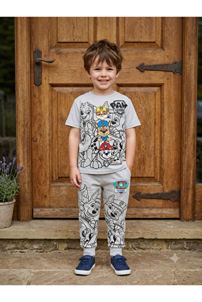 Argün kidss New Season Printed Pawpatrol Print Detailed Children's Top and Bo...