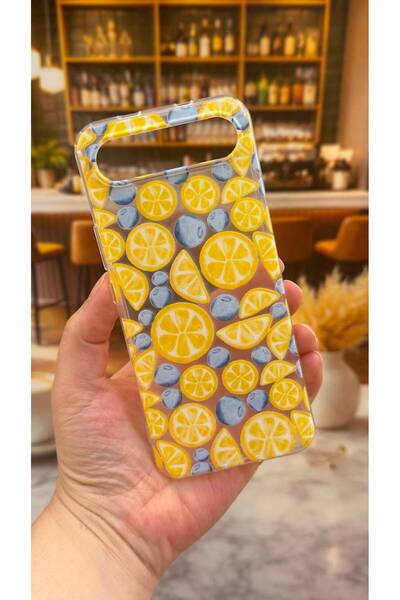Vip Case Tecno Spark Slim Uyumlu Limon Desenli Şeffaf Darbe Emici Kamera Koru...