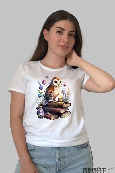 GILDAN Tricou Cu Bufnita Si Carti