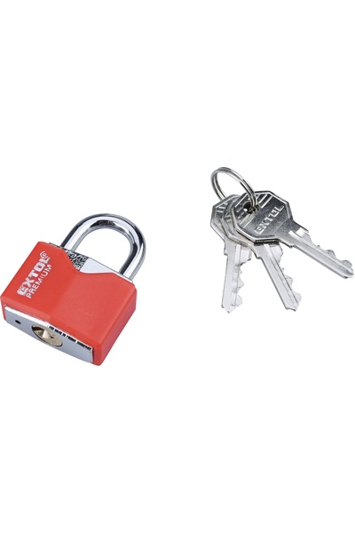 Extol Premium Metal padlock with push-button locking, 30 mm, 3 keys included,...