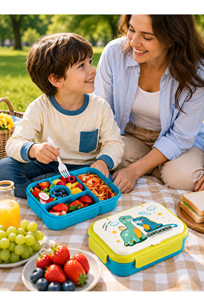 Generic Kids Lunch Box, 5 Compartment Bento Box, Stackable Leakproof Containe...