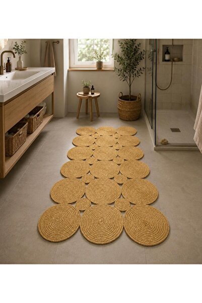 AK SÜRMELİ Jüt Kilim, Paspas, Mutfak Halısı, Banyo Paspası, Kilim, Halı, Otur...
