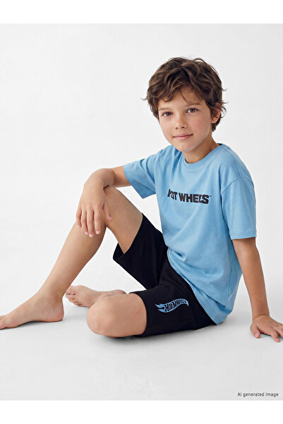 LC Waikiki Esvab • Modern & Distinctive Boys' Car Printed Pajama Set with Shorts