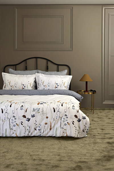 First Choice Lenka 100% Cotton Satin 200 Tc (80 Thread) Double Duvet Cover Set