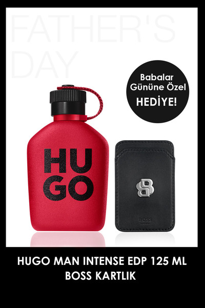 BOSS Hugo Man Intense EDP 125 ml Parfüm + Kartlık Erkek Parfüm Set