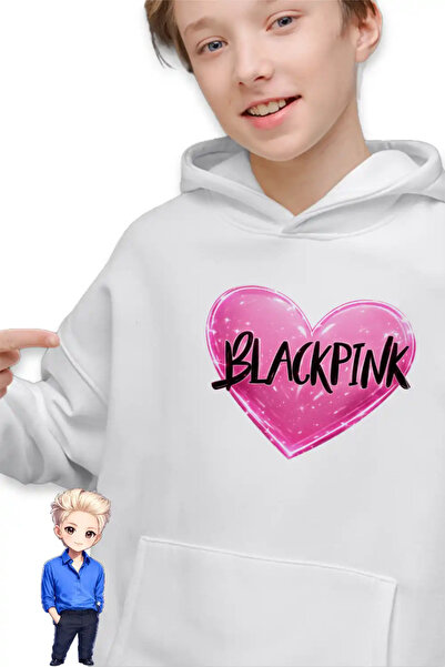 OEM Παιδικό Φούτερ για Αγόρια BlackPink Καρδιά K-pop Εμπορεύματα
