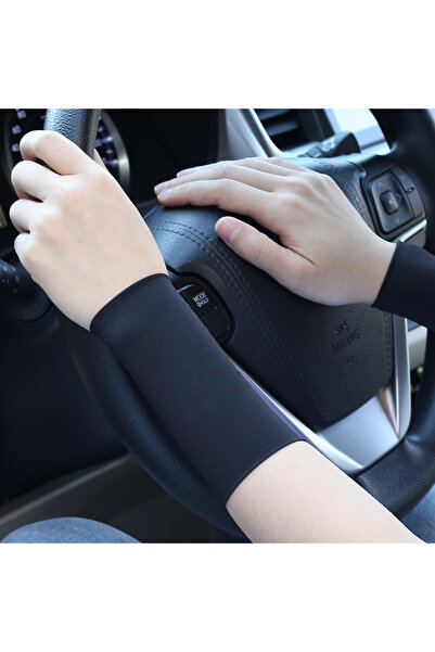 Choice6 One Size Black(12cm) Ice Silk Wrist Guard Men Warm Thin Elastic Exerc...