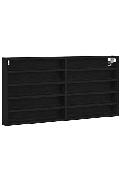 vidaxl Dulap de Expunere Stejar Negru 100 x 8,5 x 50 cm Lemn compozit