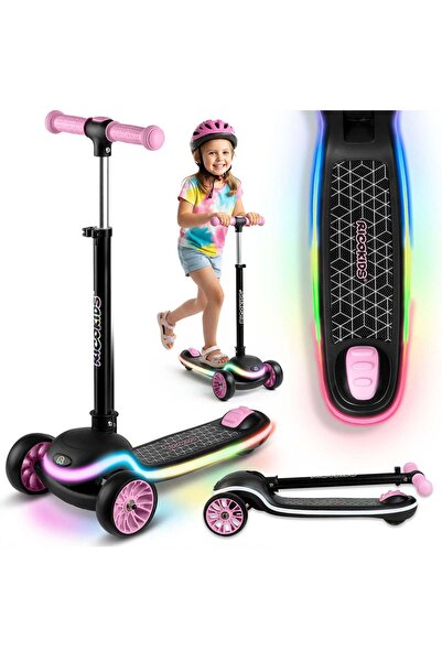 Ricokids Trotinetă cu echilibrare LED cu trei roți Leddi pentru copii - negru...